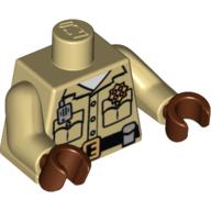 Plaatje in Gallery viewer laden, LEGO® los onderdeel Lijf met Motief Geelbruin 973pb0717c01