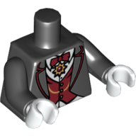 Plaatje in Gallery viewer laden, LEGO® los onderdeel Lijf met Motief Zwart 973pb0720c01