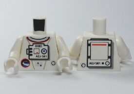 LEGO® los onderdeel Lijf met Motief Wit 973pb0703c01
