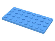 Plaatje in Gallery viewer laden, LEGO® los onderdeel Plaat Algemeen Medium Blauw 3035