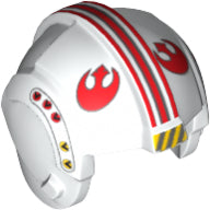 LEGO® los onderdeel Hoofddeksels in kleur Wit x164pb04