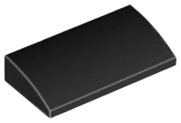 LEGO® los onderdeel Dakpan Gebogen in kleur Zwart 88930