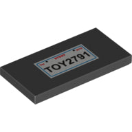 LEGO® los onderdeel Tegel met Motief Zwart 87079pb0007