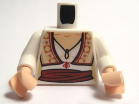 LEGO® los onderdeel Lijf met Motief Wit 973pb0644c01