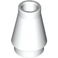 Plaatje in Gallery viewer laden, LEGO® los onderdeel Kegel in kleur Wit 4589