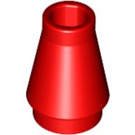 Plaatje in Gallery viewer laden, LEGO® los onderdeel Kegel in kleur Rood 4589