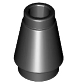 LEGO® los onderdeel Kegel in kleur Zwart 4589b