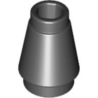 Plaatje in Gallery viewer laden, LEGO® los onderdeel Kegel in kleur Zwart 4589b