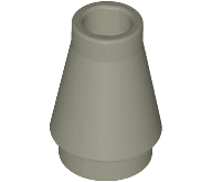 Plaatje in Gallery viewer laden, LEGO® los onderdeel Kegel in kleur Donkergrijs 4589