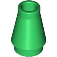 Plaatje in Gallery viewer laden, LEGO® los onderdeel Kegel in kleur Groen 4589