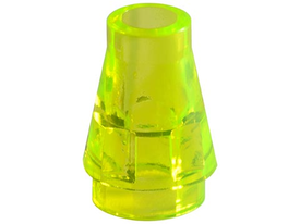LEGO® los onderdeel Kegel Doorzichtig Neon Groen 4589