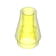 Plaatje in Gallery viewer laden, LEGO® los onderdeel Kegel Doorzichtig Neon Groen 4589