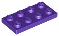 LEGO® los onderdeel Plaat Algemeen in kleur Donkerpaars 3020