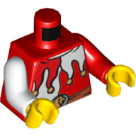 Plaatje in Gallery viewer laden, LEGO® los onderdeel Lijf met Motief Rood 973pb0675c01
