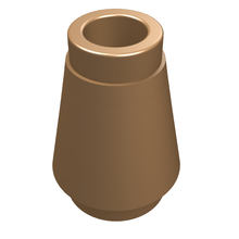 Plaatje in Gallery viewer laden, LEGO® los onderdeel Kegel in kleur Plat Donker Goud 4589b