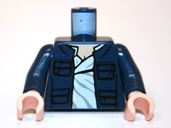 LEGO® los onderdeel Lijf met Motief Donkerblauw 973pb0728c01