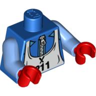 LEGO® los onderdeel Lijf met Motief Blauw 973pb0718c01