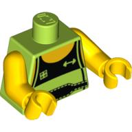 Plaatje in Gallery viewer laden, LEGO® los onderdeel Lijf met Motief Limoen 973pb0711c01