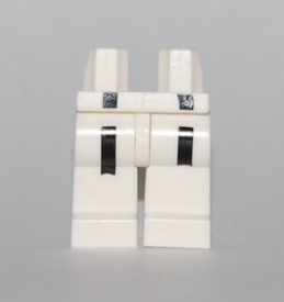 LEGO® los onderdeel Benen met Motief Wit 970c00pb0066