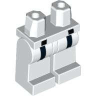 LEGO® los onderdeel Benen met Motief Wit 970c00pb0066