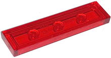 Plaatje in Gallery viewer laden, LEGO® los onderdeel Tegel Algemeen Doorzichtig Rood 2431