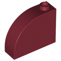 LEGO® los onderdeel Dakpan Gebogen in kleur Donkerrood 33243