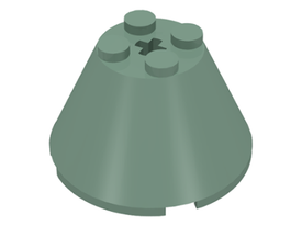LEGO® los onderdeel Kegel in kleur Zandgroen 3943b
