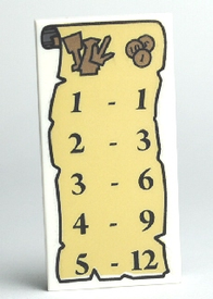 LEGO® los onderdeel Tegel met Motief Wit 87079pb0009