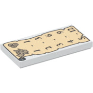 LEGO® los onderdeel Tegel met Motief Wit 87079pb0009