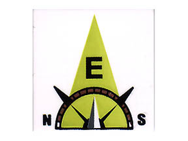 LEGO® los onderdeel Tegel met Motief in kleur Wit 3068pb0356