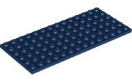 LEGO® los onderdeel Plaat Algemeen in kleur Donkerblauw 3456