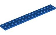 Plaatje in Gallery viewer laden, LEGO® los onderdeel Plaat Algemeen in kleur Blauw 4282