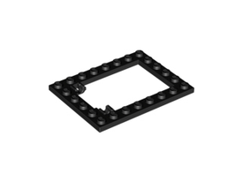 LEGO® los onderdeel Plaat Aangepast in kleur Zwart 92107