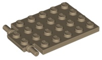 Plaatje in Gallery viewer laden, LEGO® los onderdeel Plaat Aangepast Donker Geelbruin 92099