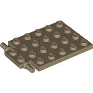 Plaatje in Gallery viewer laden, LEGO® los onderdeel Plaat Aangepast Donker Geelbruin 92099