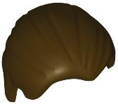 Plaatje in Gallery viewer laden, LEGO® los onderdeel Haar in kleur Donker Bruin 92081