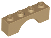 Plaatje in Gallery viewer laden, LEGO® los onderdeel Steen Boog Donker Geelbruin 3659