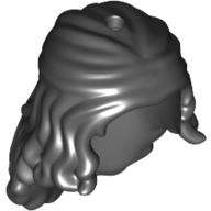 Plaatje in Gallery viewer laden, LEGO® los onderdeel Haar in kleur Zwart 92258