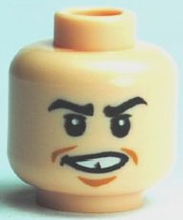 Plaatje in Gallery viewer laden, LEGO® los onderdeel Hoofd in kleur Lichte Noga 3626pb0490