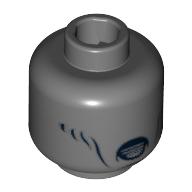 Plaatje in Gallery viewer laden, LEGO® onderdeel Hoofd Donker Blauwachtig Grijs 3626bpb0480