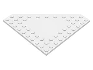 LEGO® los onderdeel Wig Plaat in kleur Wit 92584