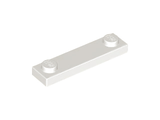 LEGO® los onderdeel Plaat Aangepast in kleur Wit 92593