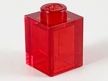Plaatje in Gallery viewer laden, LEGO® los onderdeel Steen in kleur Doorzichtig Rood 3005