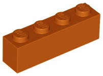 Plaatje in Gallery viewer laden, LEGO® los onderdeel Steen in kleur Donker Oranje 3010