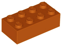 Plaatje in Gallery viewer laden, LEGO® los onderdeel Steen in kleur Donker Oranje 3001