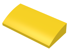 LEGO® los onderdeel Dakpan Gebogen in kleur Geel 61068