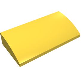 LEGO® los onderdeel Dakpan Gebogen in kleur Geel 61068