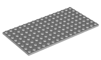 Plaatje in Gallery viewer laden, LEGO® onderdeel Plaat Algemeen Licht Blauwachtig Grijs 92438