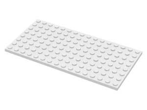 LEGO® los onderdeel Plaat Algemeen in kleur Wit 92438