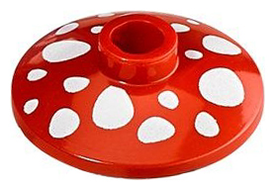 LEGO® los onderdeel Schaal met Motief Rood 4740pb004